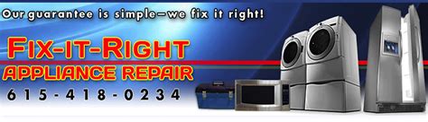 fix it right appliance repair