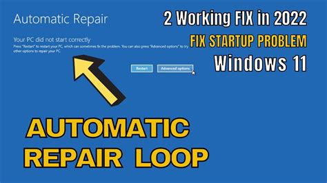 how to fix automatic repair loop windows 11